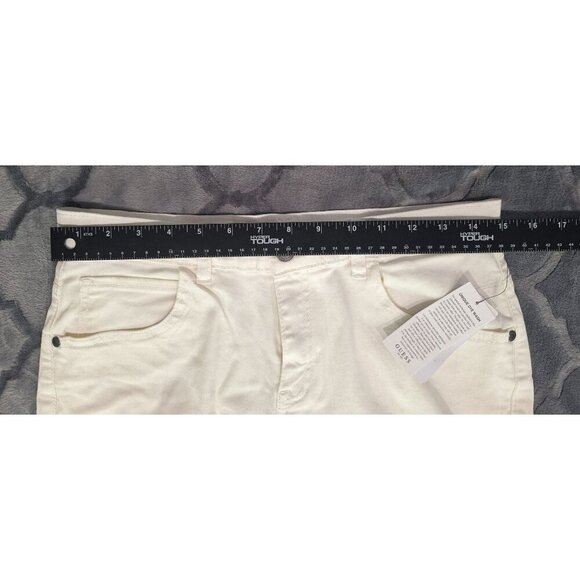 NWT Guess Eco White Denim Bermuda Shorts with Rolled Hem/Size 18*(see pictures a - Picture 7 of 9